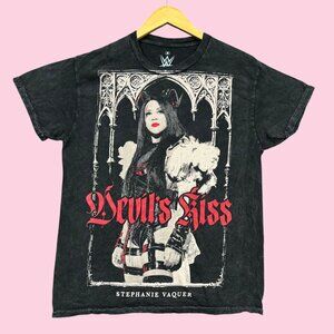WWE Legends Stephanie Vaquer Devil's Kiss Mineral Wash Tee M